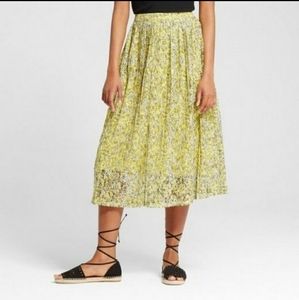 Who What Wear yellow floral skirt